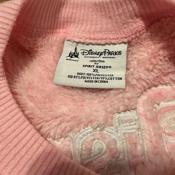 DISNEY Walt Disney World Pink Fuzzy Spirit Jersey Embroidered Minnie Mouse XL - Picture 4 of 5